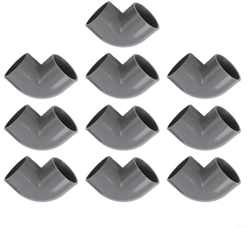 Raccordi per tubi dell'acqua in PVC, gomito a 90 gradi con diametro di 50 mm, adatti per sistemi di irrigazione e impianti idraulici di piscine con giunto in PVCU