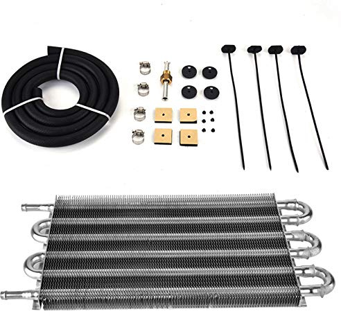 Getriebeölkühler - Kit, 6 - reihig aus Aluminium, Universal - Optimale Kühlung, Korrosionsschutz, Pkw & Offroad