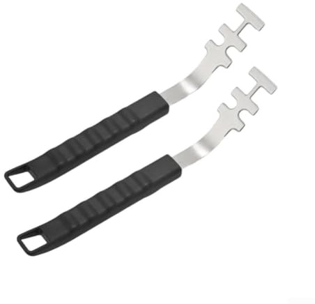 Cooking Grid Lifter 26cm Ergonomic Handle BBQ Tool for Hot Plates - Grill Grate Lifter for Weber for kamado Joe Outdoor Kitchen Black