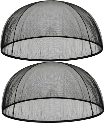 Barnvagnsskydd 2-pack barnvagnsnät, skyddande andningsbart babynät fint nät heltäckande skydd för trädgård camping utomhus, ingen ram behövs – svart