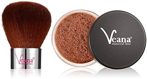 Veana Mineral Foundation Cocoa 9 g plus Kabuki, 1er Pack (1 x 9 g)