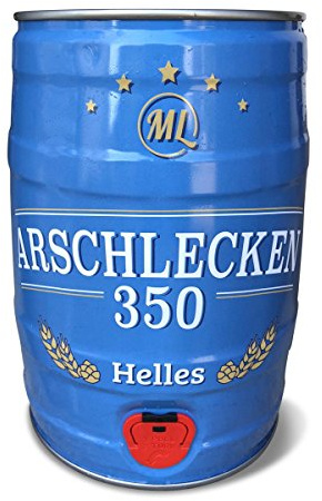 5 Liter Partyfass Party-Keg Original Sepp Bumsingers Arschlecken 350 Helles (1)