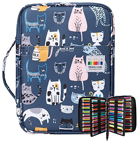 Trousse à Crayon Grande Capacité, Sac Rangement pour Crayon de Couleur