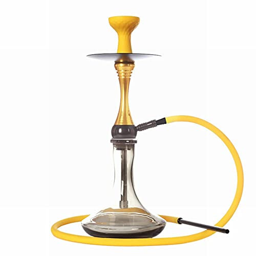 Hookah Set Modern Aluminio Hookah Con Tanque De Cristal Silicone Hookah Bowl Rubber Hookah 1 Manguera Para Shisha Hookah Narguile Fumar