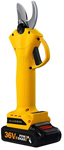 HODAGES Tijeras de podar eléctricas Profesionales Tijeras de podar eléctricas inalámbricas de 21 V Tijeras de podar de jardín 30 mm de diámetro de Corte con batería de Litio de 2 Ah Diseño ergonómic