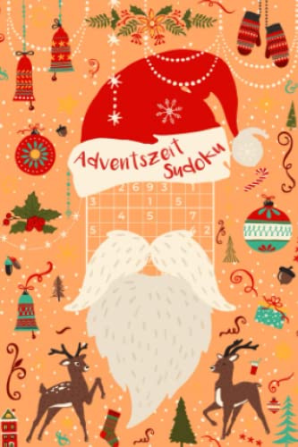 Adventszeit Sudoku: Mini Rätselbuch in A6 Format | Passt in den Stiefel | Kleinigkeit zu Nikolaus, Weihnachten, Adventskalender, Julklapp Wichteln | ... & Jugendliche | Leicht bis extrem schwer
