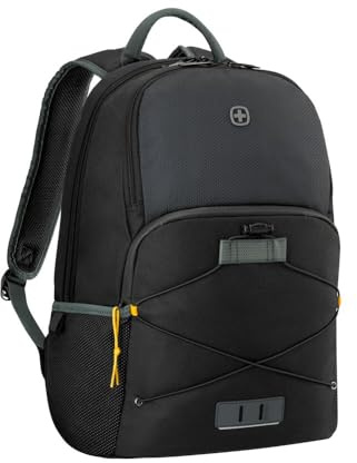 WENGER Zaino Porta PC Trayl con Tasca per Tablet, Notebook 15,6”, Tablet 10”, 22 l, Uomo Donna, Ufficio Viaggi di Lavoro Università, Nero, Sostenibile, 612564
