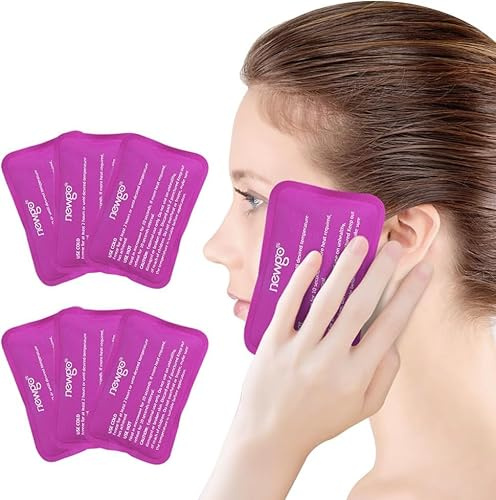 NEWGO Reusable Hot and Cold Gel Ice Packs for Injuries, 6 Packs