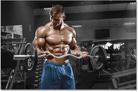 DaanaH Langhantel Gewichtheber Übung Leinwand Wand Bilder Starke Muskelmänner Fitness Poster inspirierend Bild Geschenk Schlafzimmer Wohnkultur Bilder（Kein Rahmen）