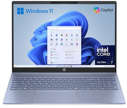 HP Pavilion 16-af0007ns - Ordenador portátil de 16 WUXGA (Inte Core Ultra 7 155U, 16GB RAM, 1TB SSD, Intel Graphics, Windows 11) Celeste - Teclado QWERTY Español