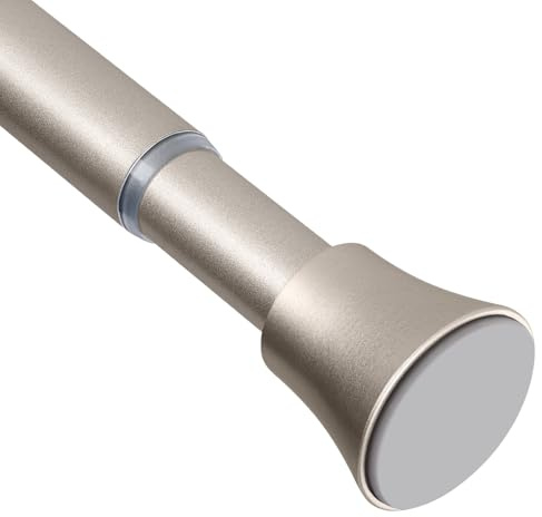 EBOATOP Silver Shower Curtain Rod - Tension Curtain Rod Adjustable 32 to 78 inch Spring Tension Shower Rod No Drilling Non Slip, Silver