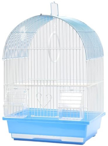 GOOPEEG Vogelkäfig im Freien, Metall-Vogelkäfig Für Kleine Vögel, Nymphensittiche, Turteltauben, Finken, Kanarienvögel, Sittiche, Voliere, Wellensittiche Vogelvoliere Vogelkäfig Voliere(Blue)