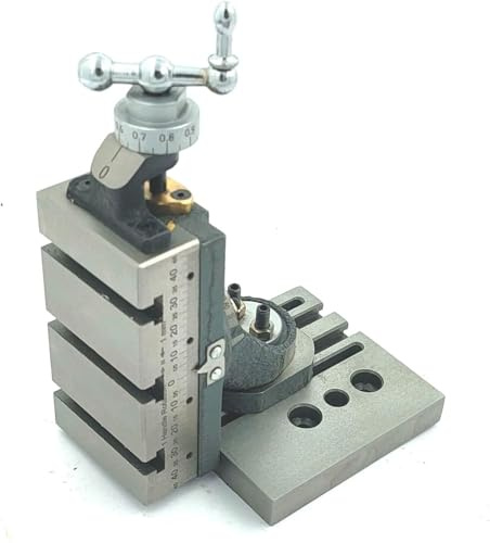 MachEl Design Patent Mini Vertical Milling Slide with Base Plate - for Direct Mounting on 7 x 14 Mini Lathe (Swivel Type-No Clamps)
