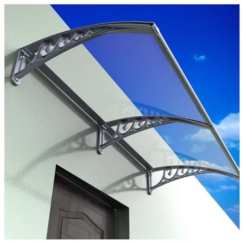 YPIOUREN Markisenvordach aus Metall for Fenster und Türen, Markisenvordach for Fenster und Türen, gewölbtes Sonnendach for die Vordertür, moderne Außenmarkisen for die Vordertür(60cm/24in*300cm/118in)