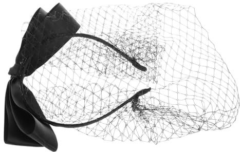 LIFKOME Elegantes Schwarzes Retro Schleifen-veil Haarschmuck Für Frauen Für Hochzeiten Bälle Und Besondere Anlässe Mit Praktischem Mesh-veil Und Sicherem Halt