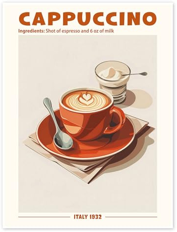 Cappuccino, Italy 1932 Poster av TAlex 50 x 70 cm Beige Tavlor Väggdekoration