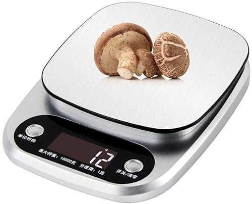 Bilance da Cucina Bilancia Elettronica da Cucina 3Kg/0.1G Bilancia da Cucina elettrica con Display LCD retroilluminato Misura precisa Funzione Tara Acciaio Inossidabile
