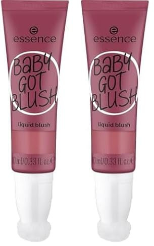 Essence, Baby Got Blush, Fard liquido, n. 20, colore viola, risultato espresso, ad asciugatura rapida, naturale, vegano, privo di parabeni e di particelle di microplastica, confezione da 20 ml