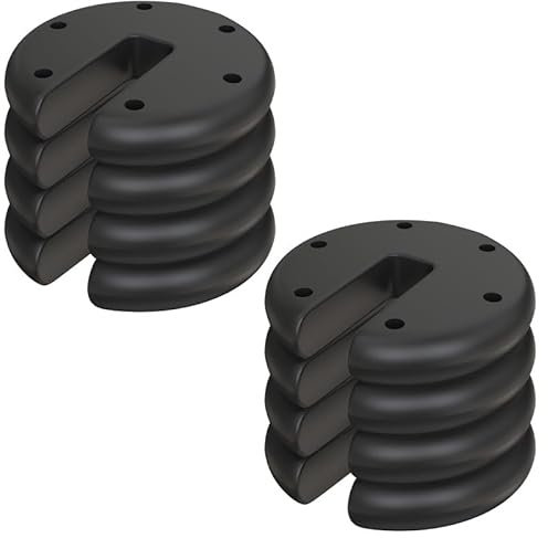 Set of 4 Round Canopy Tent Leg Gazebos Weights Secure Anchor Gazebo Camping Outdoor Events Market Stall- 18.8kg Total Weight(2 Pack）