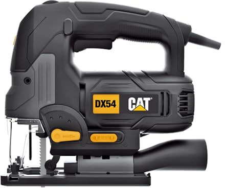 CAT DX54 Jigsaw 750W | SDS Quick-Change | Variable 800-3000/min | 80mm Wood 10mm Steel Cut | Aluminium Base | LED Light | Blower | ±45° Bevel | Includes Blades & Accessories
