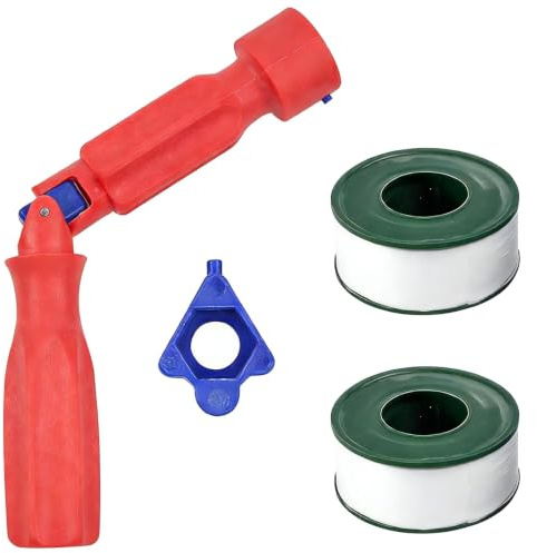 Universalschlüssel für WC-Sitz, 10/13/17 mm | Werkzeug für Installation, Demontage & Wartung von Sitz/WCdeckel, inkl. 2 PTFE-Bänder