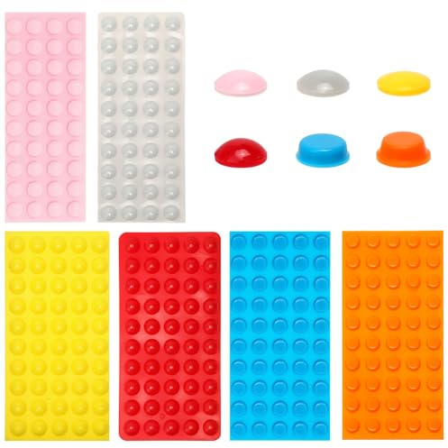 Bump Dots for Visually Impaired 280 Pack, Silicone Low Vision Aids Braille Stickers Raised Tactile Dots for Blind, Elderly (Red, Yellow, Blue, Grey, Orange, Pink)