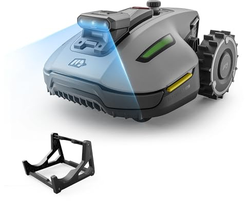 MAMMOTION YUKA mini 2 500 Robot Tagliaerba con Supporto per Autolavaggi, Taglio a 500㎡, Visione AI Tri-Cam, DropMow, Senza Filo Perimetrale, Nessuna Perdita di Segnale, Senza RTK