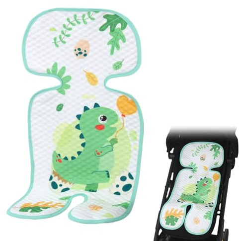 70*33cm Cuscino per Passeggino Neonato Tappetino di Raffreddamento Estivo Sedile Anti-Sudorazione Materassino Passeggino Universale Copriseduta Stile Cinque Punti Seta Ghiacciata Confortevole Bambini