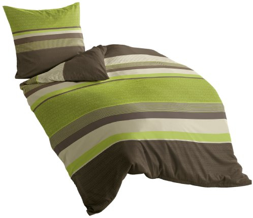 Bierbaum Bettwäsche 4630, Fein-Biber, Designed in Germany, apfel 13, 155x220 + 80x80 cm, Komfortgröße