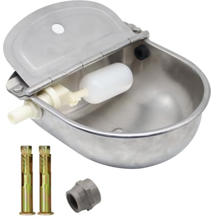 Automatic Dog Feeder Trough Bowl Dispenser Waterer for Pet Dog Horse Cattle Goat Sheep Water Stainless Steel Farm Tool
