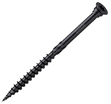 Sihga | L-GOFIX® MS | 5,0 | Terrassenschrauben | beschichtet SC 9 SCHWARZ | 200 Stck. Größe 5,0 x 60 mm