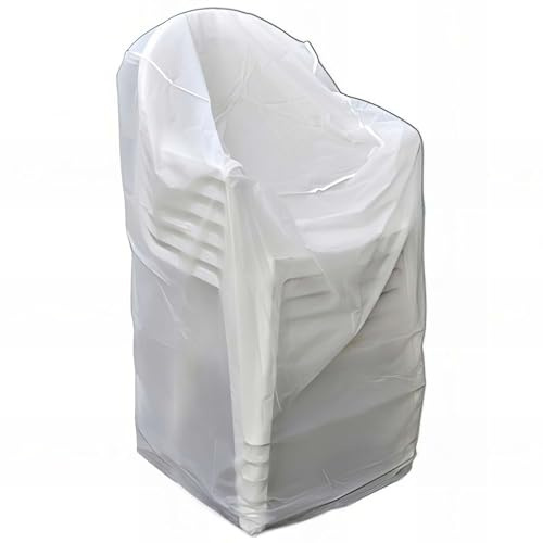 Ribimex Copertura per Sedie da Giardino Impermeabile, 250 x 150 x 80 cm, in Polietilene 90 gr/m², Trattamento Anti-UV, Resistente agli Sbalzi Termici, Occhielli Saldati a Ultrasuoni - PRH09091X71