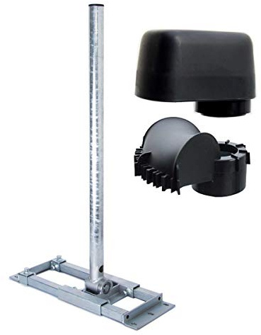 PremiumX Deluxe X90-60 Dachsparrenhalter 90 cm Mast Ø 60 mm SAT Dach-Sparren-Halterung inkl. Mastkappe mit Kabel-Durchführung