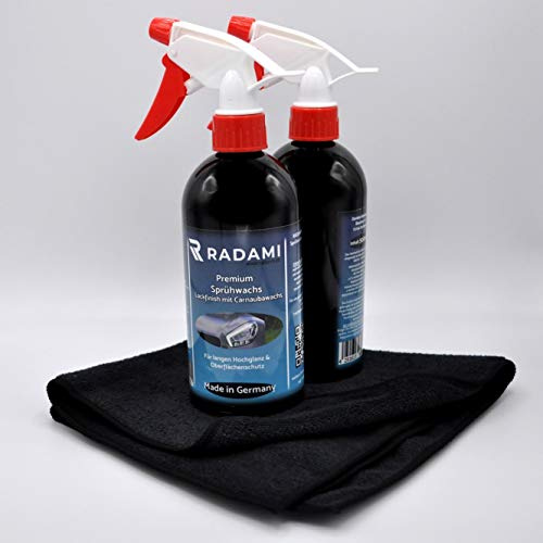 Sprühwachs Spray Wax Schnellwachs Lackversiegelung Spraywachs Autopolitur Autowachs z.sprühen Lackfinish 1L + Mikrofasertuch