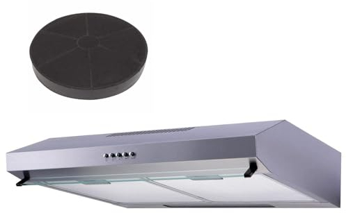 SIA VSR60SS 60cm Stainless Steel Visor Cooker Hood Extractor Fan & Carbon Filter