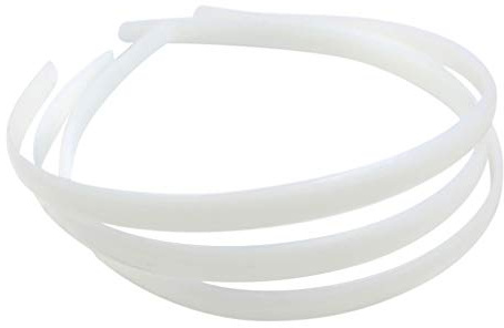 SOLUSTRE 12 Stück Kunststoff-Stirnband Weiß Ohne Zähne Diy Haar Accessoires Für Mädchen Und Frauen Zum Verzieren Mit Bändern Perlen Blumen Für Alltag Gesicht Waschen Make-up Und Partys