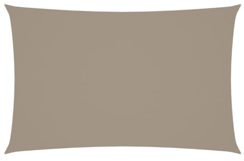 vidaXL Sonnensegel Wasserfest Sonnenschutz Windschutz Sonnendach UV Schutz Garten Terrasse Balkon Oxford-Gewebe Rechteckig 5x8m Taupe