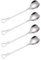 JIHUOO 6 Pcs Stainless Steel Heart Shaped Tea Spoons Small Love Spoons Espresso Coffee Spoons Cute Dessert Scoop for Ice Cream