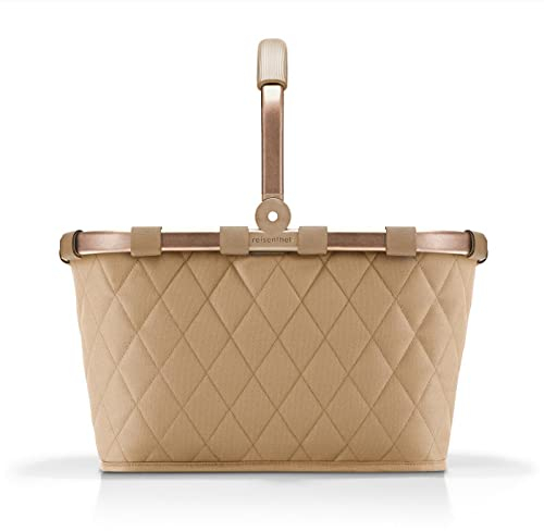 reisenthel carrybag frame rhombus ginger Stabiler Einkaufskorb mit viel Stauraum und praktischer Innentasche Elegantes und wasserabweisendes Design