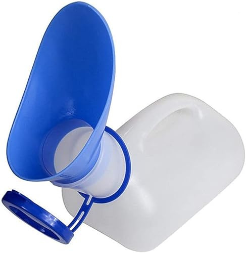 Unisex Töpfchen Urinal für Auto Toliet Urinal für Männer und Frauen Bettpfannen Urinflasche mit Deckel und Trichter Mobile Toilette Tragbares Urinal für Auto Alter Mann Kind und Diabetes für Camping