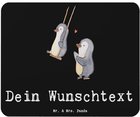 Mr. & Mrs. Panda Mousepad personalisiert Pinguin Beste Patentante der Welt - Personalisierte Geschenke, Familie, Personalisiertes, Danke, Schreibtischunterlage, Taufe, Geschenk, Bedrucken, Dankeschön