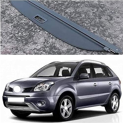 POWEC Laderaumabdeckung Kofferraum Schutz Abdeckung Cargo Cover Ersatz, für Renault Koleos 2010-2018 Schwarz Ausziehbar Kofferraumabdeckung Rollo