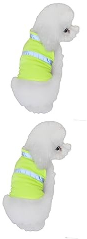 ABOOFAN 2stücke Hundeharnisch Für Reflektierende Weste Für Kleine Hunde Atmungsaktiv Und Leicht Für Joggen Und Outdoor-aktivitäten Fluoreszierendes Gelb s
