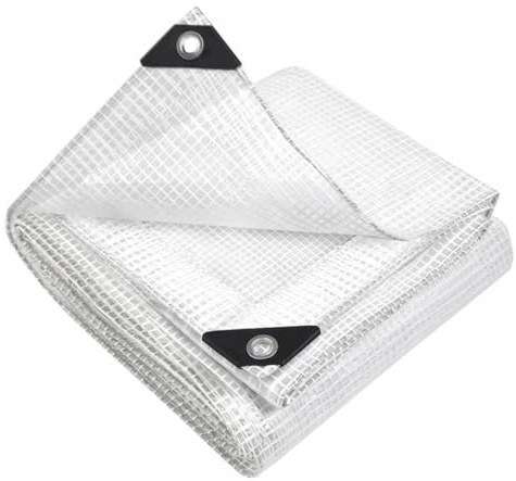 TRANSPARENT CLEAR Tarpaulin EXTRA Heavy Duty 350GSM Sheet Waterproof Cover Tarp (2m x 3m)