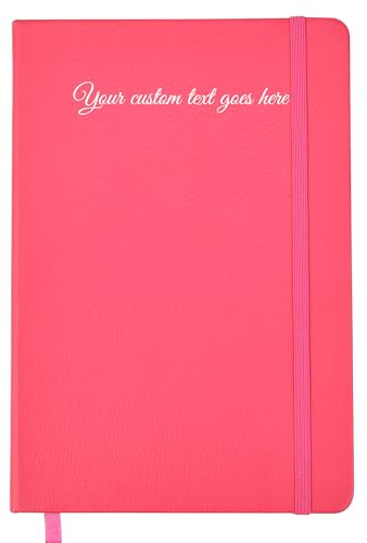 Arpan A5 Personalisiertes Tagebuch mit Benutzerdefiniertem Text - 136 Seiten, Lesebändchen, elastischer Verschluss - Premium 80gsm Papier Personalisiertes Notizbuch A5, Personalisiertes Briefpapier