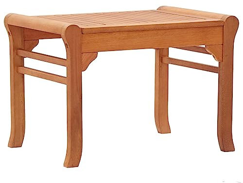 Gecheer Gartenbank Holzbank Sitzbank Gartenbankpark für 2-3 Sitzer,Balkonbank Parkbank Flurbank Terrassenbank für Terrasse,Balkon,Garten 64 cm Eukalyptus Massivholz