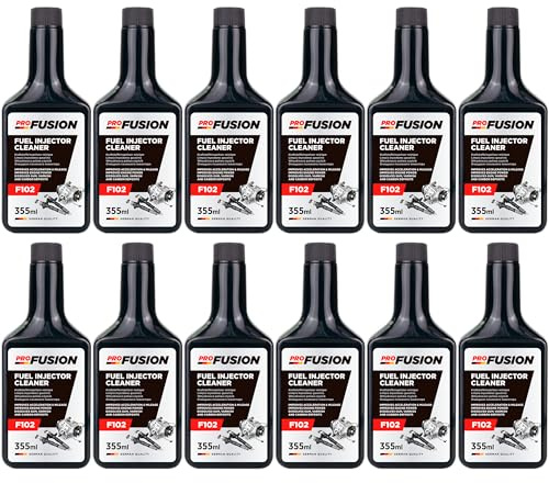 ProFusion Limpiador de Inyectores Gasolina Pack de 12 x 355ml – Aditivo de Combustible Fuel Injector Cleaner – Mejora Potencia y Rendimiento del Motor – Limpieza de Válvulas e Inyectores
