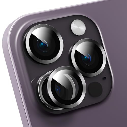 GANGANPRO iPhone 11/12/12 Mini Camera Lens Protector, 2 Pack, Tempered Glass, Case Friendly, HD Clear, Grey