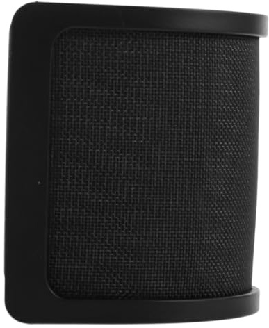 U Shape Dual Layer Microphone Isolation Shield Black Plastic | Live Streaming, Recording Studios Use, Easy Installation and Easy Clean Design, Pop Filter Accessory