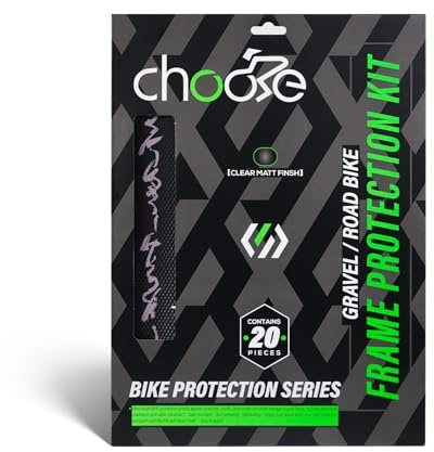 Chooee Rennrad/Gravel Fahrrad Rahmenschutzfolie,20 Stück Fahrrad Aufkleber Rahmen Set für Ober und Unterrohr, Hinterrad Ober und Untergabel,(Schwarz/Transparent)